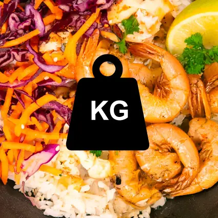 [810034] Crevettes sauce curry vert au Kg (5 X 1KG)